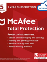 McAfee Total Protection 2022 | 5 Device | Antivirus Internet Security Software | VPN, Password Manager & Dark Web Monitoring Included | PC/Mac/Android/iOS | 1 Year Subscription | Email Delivery